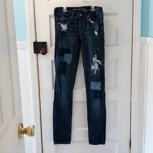 American Eagle skinny 6 X-Long destressed - Picture 1 of 6